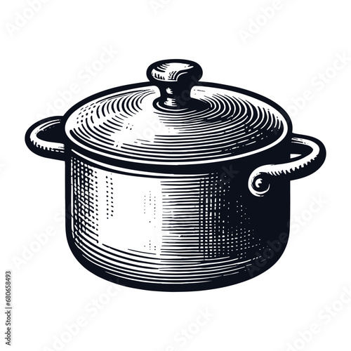 stainless steel cooker pot sketch