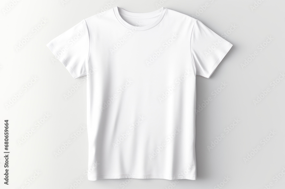 Mockup. White T-shirt. AI generative. Mockup. White T-shirt. AI generative.