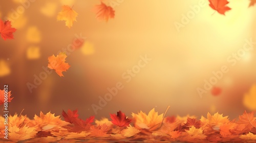 Autumn leaves background with effect. Vector illustration