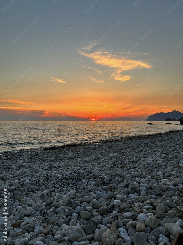 Obraz premium Sunset, Agios Gordios, Corfu, Greece