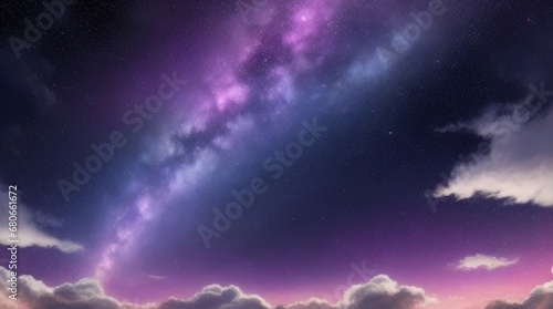 Abstract starlight and pink and purple clouds stardust