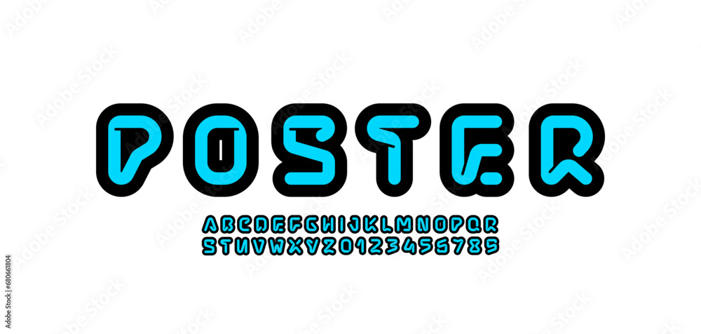 Technical font, cyber alphabet, uppercase Latin letters from A to Z and Arab numbers from 0 to 9 for you designs posters, vector illustration 10EPS Technical font, cyber alphabet, uppercase Latin letters from A to Z and Arab numbers from 0 to 9 for you designs posters, vector illustration 10EPS
