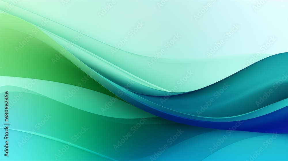 Fototapeta premium Green-Blue Wave Background