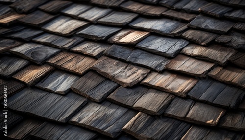Wallpaper Mural A Detailed Look at a Rustic Wooden Plank Roof Torontodigital.ca