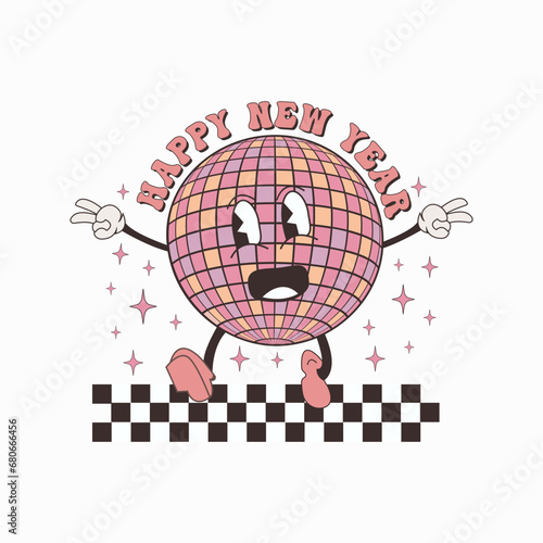 2024 new years greeting poster banner symbol logo vector illustration isolated on a white background