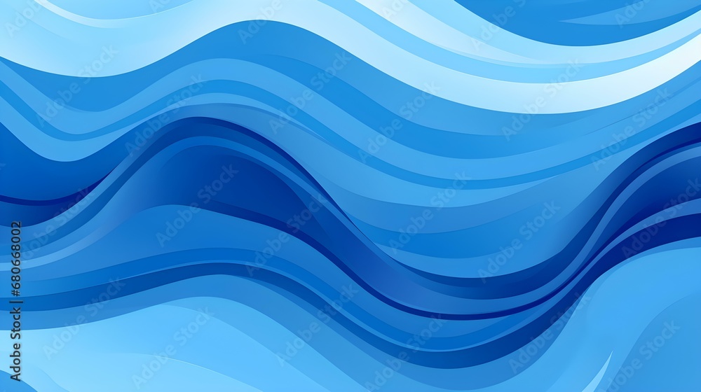 Minimalistic Background of abstract Waves in blue Colors. Creative Retro Wallpaper