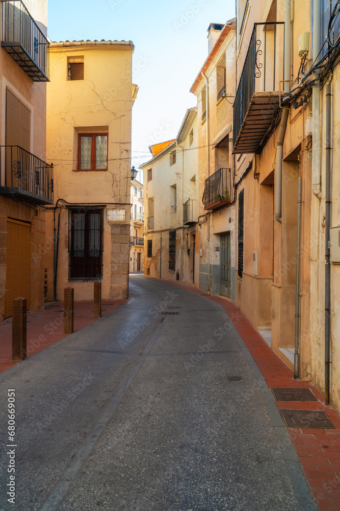 Old town street in Cocentaina, Alicante (Spain)