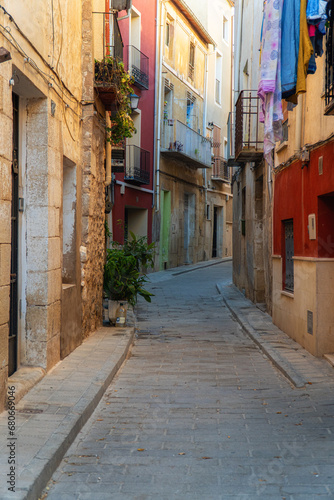 Old town street in Cocentaina, Alicante (Spain) photo