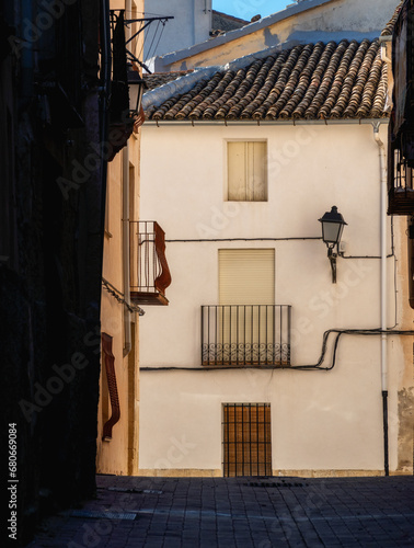 Old town street in Cocentaina, Alicante (Spain) photo