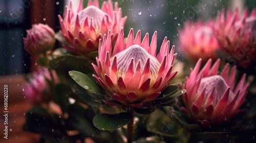 Colorful of Protea flowers. Protea. Spring Flowers. Spring Bouquet. Springtime Concept. Mothers day concept.