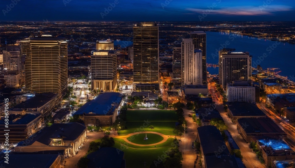 Fototapeta premium a city at night