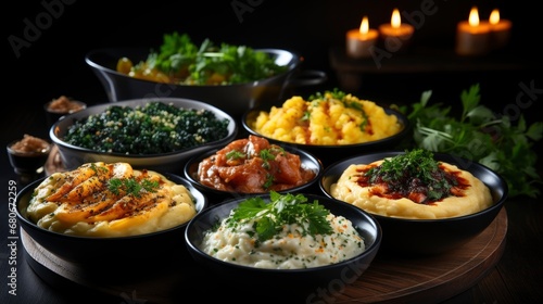 Middle Eastern Arabic Dishes Assorted Meze, Background Images, Hd Wallpapers, Background Image