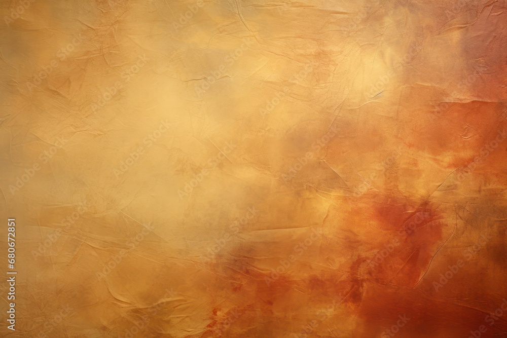 a painting on a wall with a red and yellow design on the bottom of the ...