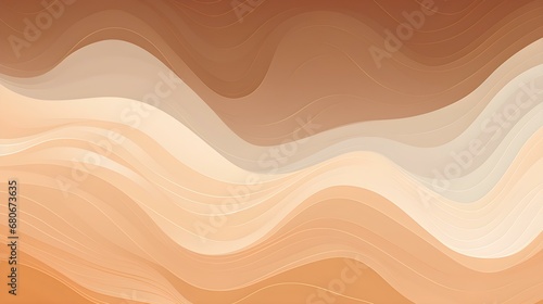 Minimalistic Background of abstract Waves in light brown Colors. Creative Retro Wallpaper