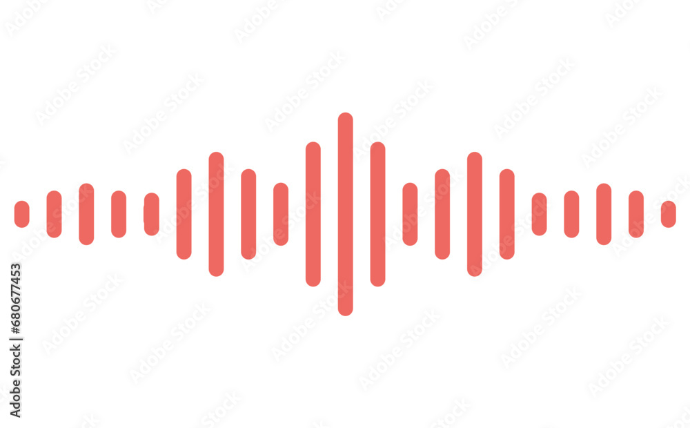 Sound wave audio radio music voice waveform podcast concept. Vector flat graphic design illustration - obrazy, fototapety, plakaty 