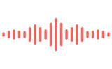 Sound wave audio radio music voice waveform podcast concept. Vector flat graphic design illustration