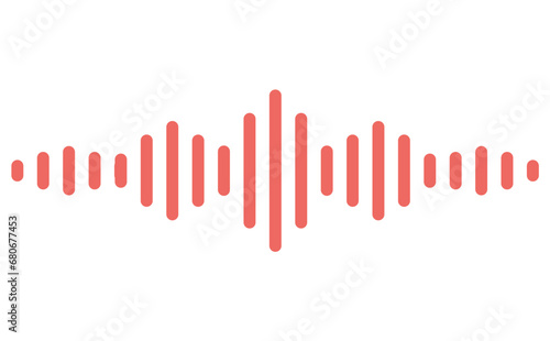 Sound wave audio radio music voice waveform podcast concept. Vector flat graphic design illustration