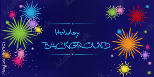 Festive background with fireworks for decoration of greetings, banners, posters, posters, postcards and thematic designs