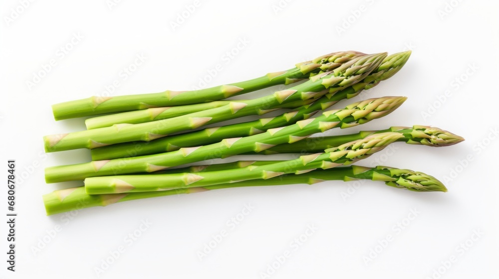 asparagus pods on a white background isolated. asparagus pods on a white background isolated.
