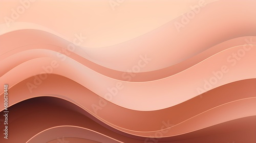 Minimalistic Background of abstract Waves in rose gold Colors. Creative Retro Wallpaper