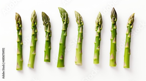 asparagus pods on a white background isolated.