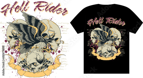 vintage motorcycle t-shirt design. Motorcycle service and racing vector t-shirt design
