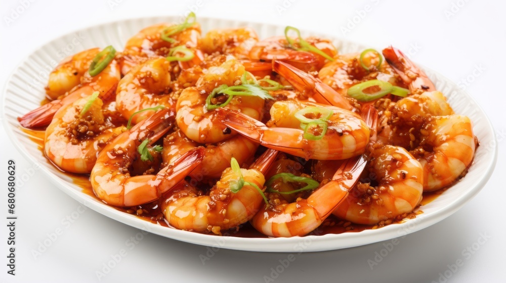 Shrimp in a plate on the table. Background for text. Shrimp in a plate on the table. Background for text.