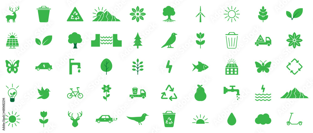 Eco-friendly set icons. Vector illustration Eco-friendly set icons. Vector illustration
