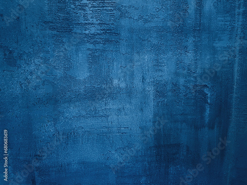 Abstract Grunge Navy Blue Stucco Wall Background