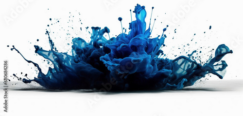 Splash isolated on white background. Abstract background. Ink stains. Abstract form with ink splash