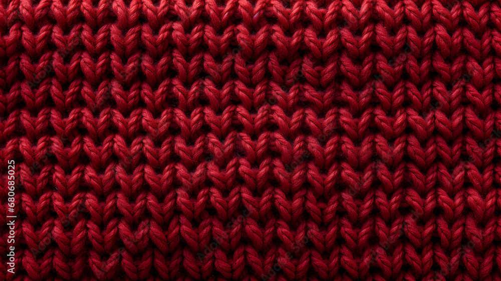 Cozy Christmas Warmth: Hand-Knit Red Yarn Textile Evoking Festive Cheer and Santa Claus Vibes. Delicate Craftsmanship, Holiday Homeliness, and Heartwarming Comfort in a Red Thread Woven Winter Wonderl Cozy Christmas Warmth: Hand-Knit Red Yarn Textile Evoking Festive Cheer and Santa Claus Vibes. Delicate Craftsmanship, Holiday Homeliness, and Heartwarming Comfort in a Red Thread Woven Winter Wonderl