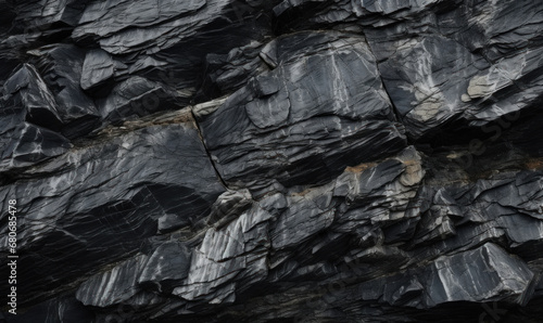 The black volcanic stone's volumetric background texture is complemented by stunning lighting