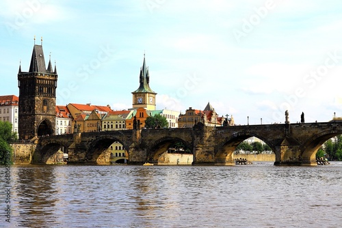Charles Bridge in the center of Prague