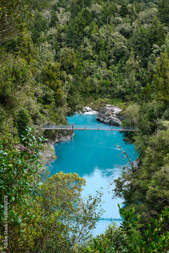 Suspended Bridge at the Hokitika Gorges in NEw Zealand