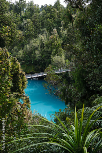 Suspended Bridge at the Hokitika Gorges in NEw Zealand