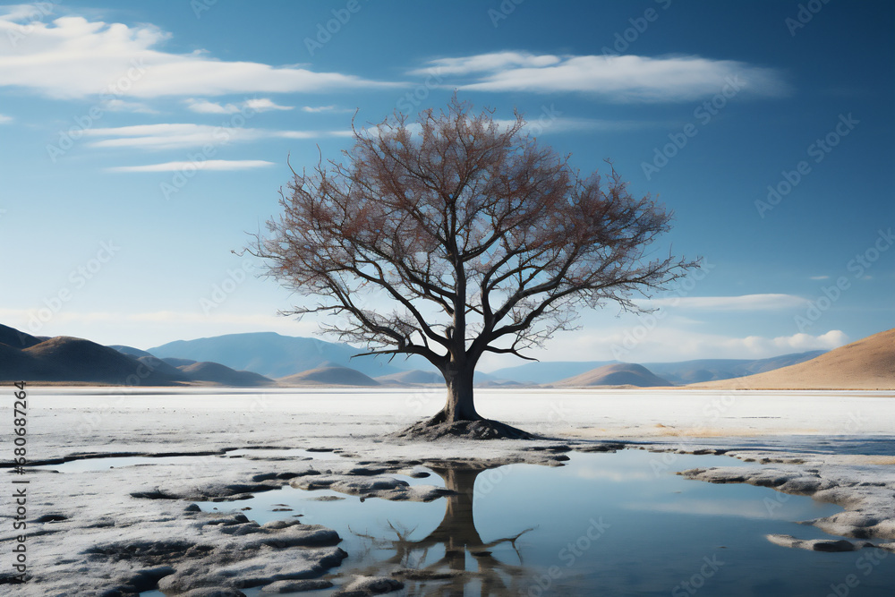 lonely tree in dessert , lonely tree in dessert ,