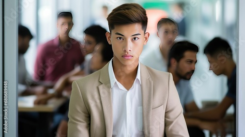 Young male office worker.