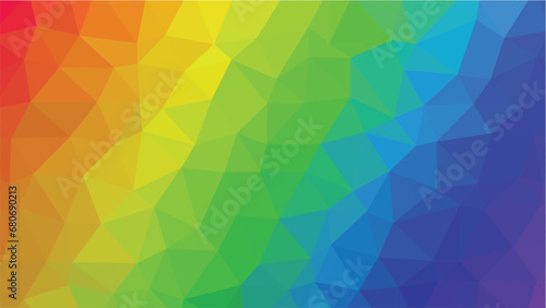 rainbow  Low poly crystal background. Polygon design pattern. abstract irregular polygon background with a triangle pattern  photo