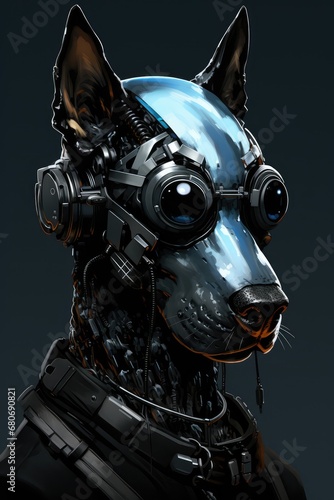 Anthropomorphic cyber dog © BrandwayArt