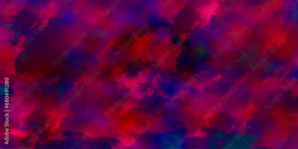 Abstract background with red and blue watercolor texture background .vintage red and blue sky and cloudy background .hand painted vector illustration with watercolor design .
