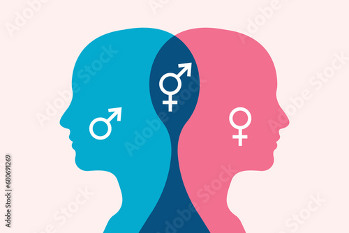 World sexual health day. Man, woman, bigender and sex concept. Concept of gender, health and development. 