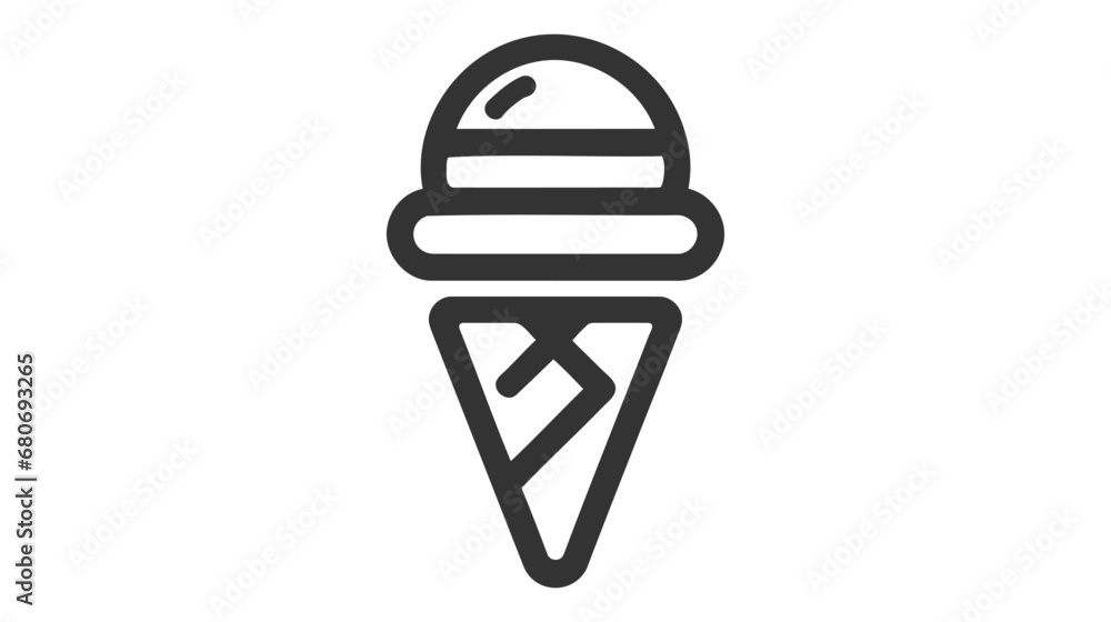 Ice cream icon sign symbol. Vector illustration on white background Ice cream icon sign symbol. Vector illustration on white background