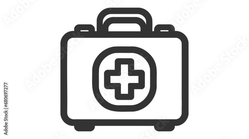 This First Aid Box icon is in Line style available to download as EPS 10
