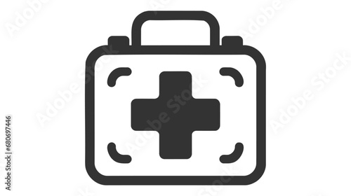 This First Aid Box icon is in Line style available to download as EPS 10