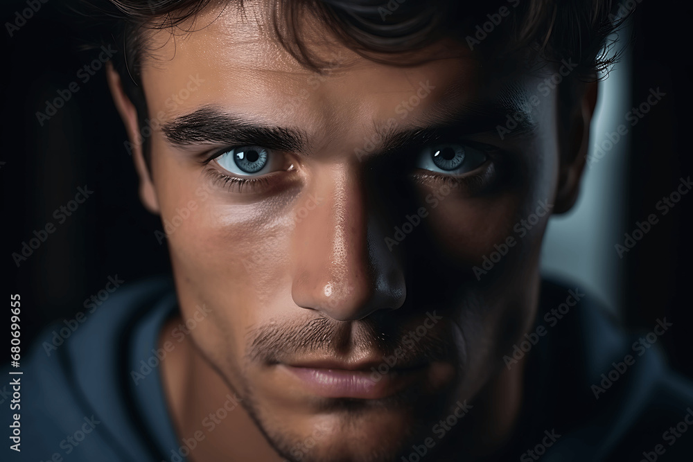 Primer plano del ojo de un hombre Primer plano del ojo de un hombre