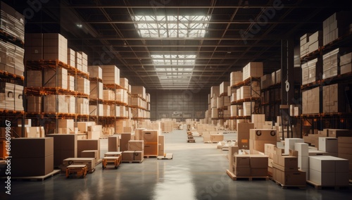 A Warehouse Packed With Boxes and Ready for Shipment