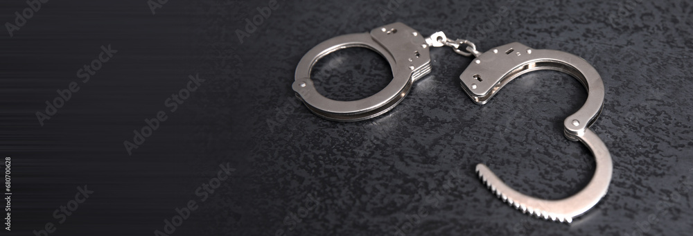 handcuffs on the table handcuffs on the table