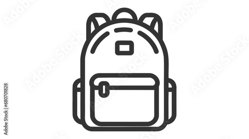 Backpack icon on white background
