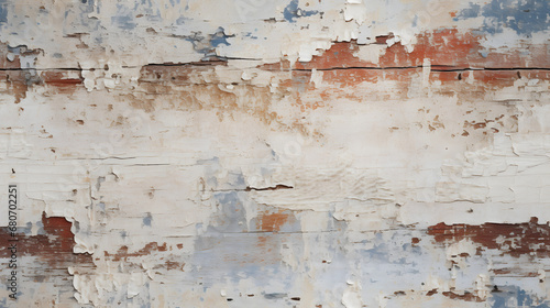 Shabby look of peeling paint on old wooden wall  seamless texture