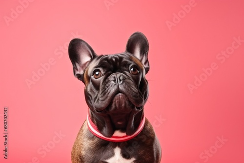 Studio shot capturing dog on vibrant backdrop © Francesco